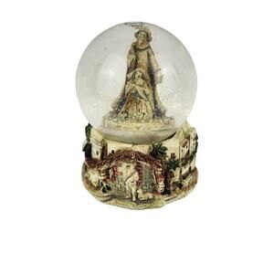 Unbranded Holy Family Water Snow Globe Music Box Home Holidays Christmas
